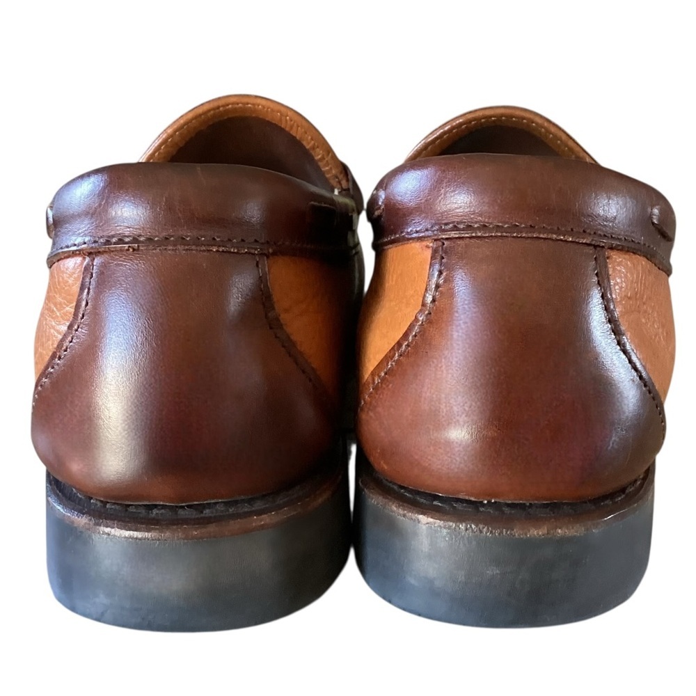Allen Edmonds Nassau Two-Tone Brown Tasseled Leather Loafers Men’s Size 11.5 - Picture 12 of 16